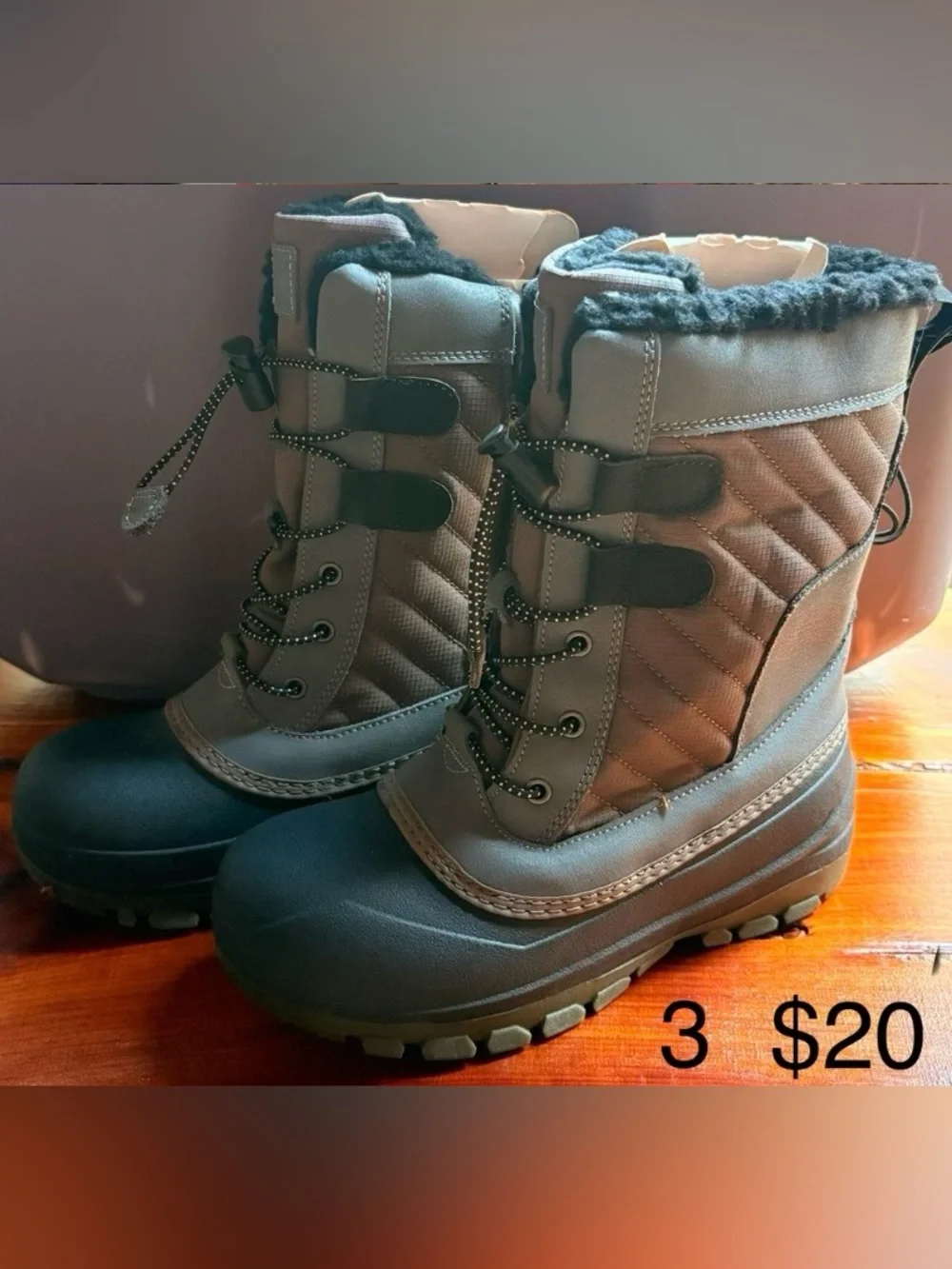 Men's Insulated Winter Boots - Olive/Black